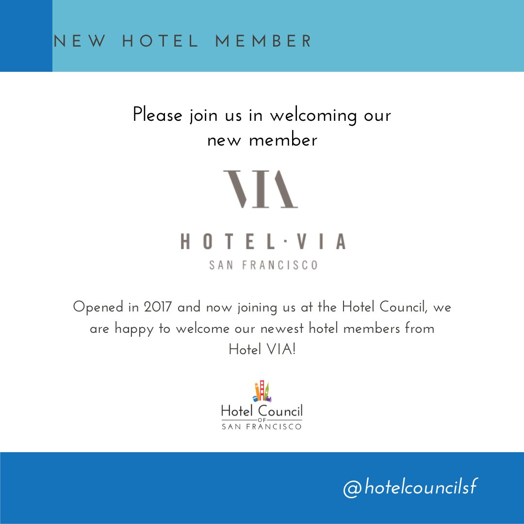 New Member Alert: Welcome to the Hotel Council of San Francisco <a href="/HotelVIASF/">Hotel VIA</a> ! Located in South Beach, across from Oracle Park, Hotel VIA has incredible views from their rooftop bar and is in walking distance from many SF attractions. 

#hotelcouncilsf