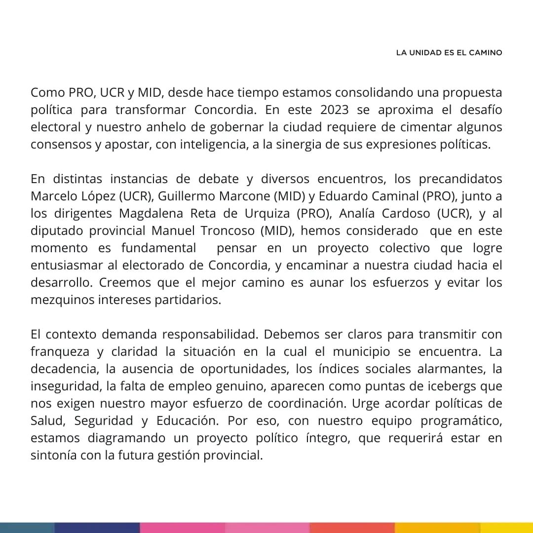 a_marcelolopez's tweet photo. LA UNIDAD ES EL CAMINO 💪🏽
#JuntosPorConcordia https://t.co/ePQrf9dLBQ