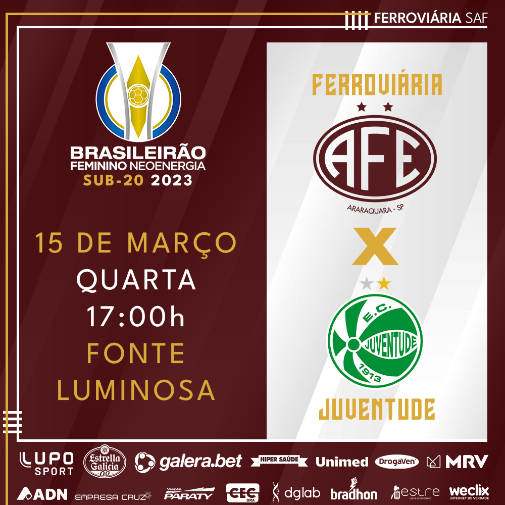 guerreirasgrena's tweet photo. 🚂💨⚽🇱🇻
Vai começar o Brasileiro Feminino Sub-20
🚂Ferroviária x Juventude-RS
🏆 Brasileiro Sub-20
🗓 Quarta - 15/03
⏱ 17:00h
🏟 Fonte Luminosa
📺 TV Ferroviária
#BRFemininoSub20 #VamosGuerreiras #AFExJUV https://t.co/e6l9dAfLBK