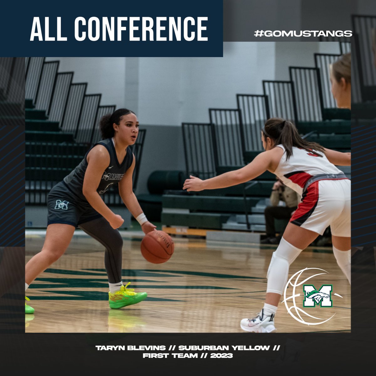 All Conference Yellow Division: Congrats <a href="/tarynb2121/">Taryn Blevins</a>! 12.1 PPG| 35 FG% | 33 3F% | 118 FG | 68 3FG | 79 AST #GoMustangs