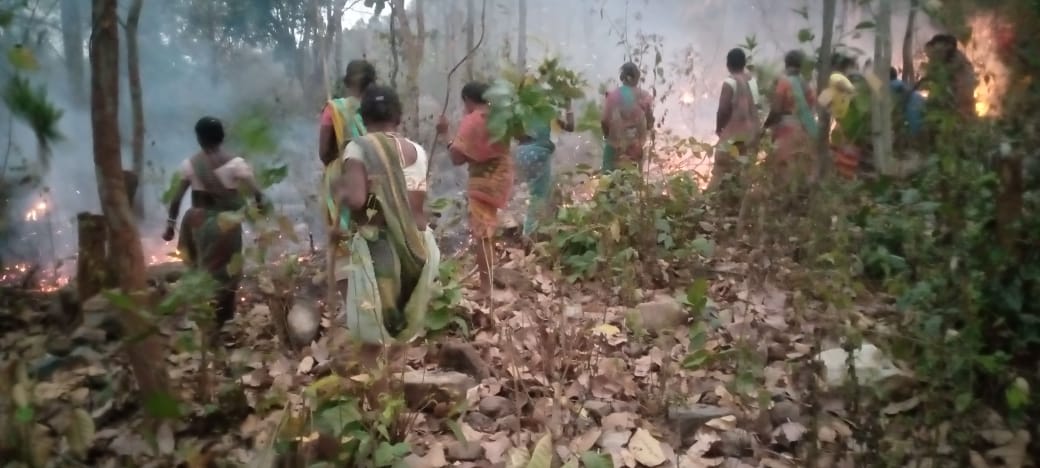 Cuttack_DFO's tweet photo. Involvement of SHG in creating awareness among other villagers for extinguishing forest fire in Cuttack Forest Division. https://t.co/BFZcarCnml