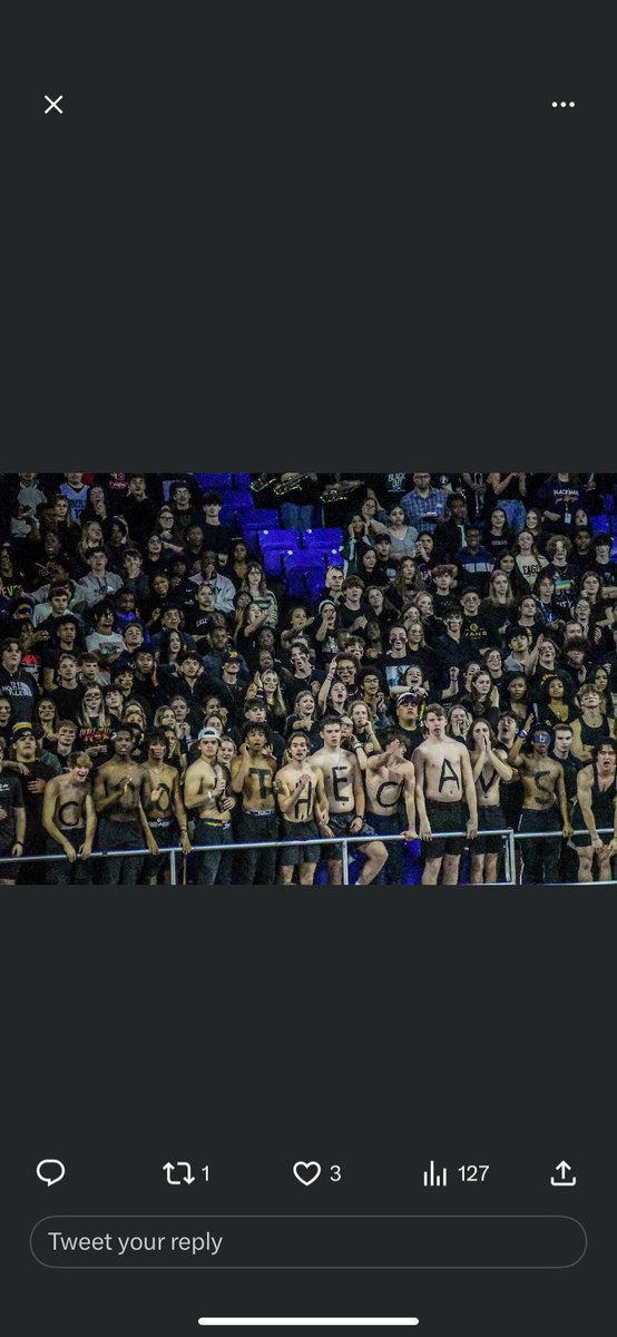 SENIORS GET SENIORITY IN THE FIRST 5 rows FOR TOMORROW’S GAME 🔥 do not sit in the front if you are not a senior.