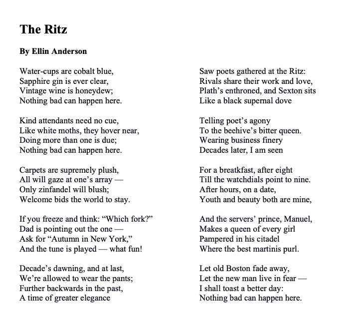 ellin_anderson's tweet photo. @FOPG Relief is in sight, rising out of the snowy desert like some huge pyramid of Blue Sapphire bottles. Just keep walking and then turn left at the end of the Haffenreffer Walk. #RitzCarleton #Ritz #Boston #AnneSexton #SylviaPlath https://t.co/VEywfLb6br