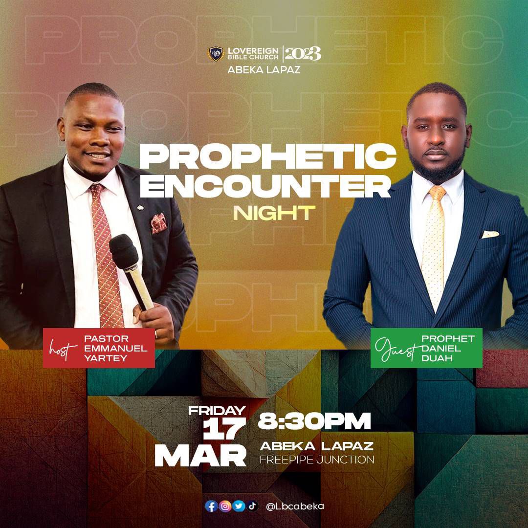 LBCAbeka's tweet photo. You can't afford to miss this encounter on Friday.

We are throwing a special invite to each and every one to be there🎉

Tell a friend to tell another friend.
Come and experience the presence of God like never before🙏

#Jeho #owletforbusiness #NanaAmaMcBrown #AlanvisitsGaMantse https://t.co/uWEA4liVXN