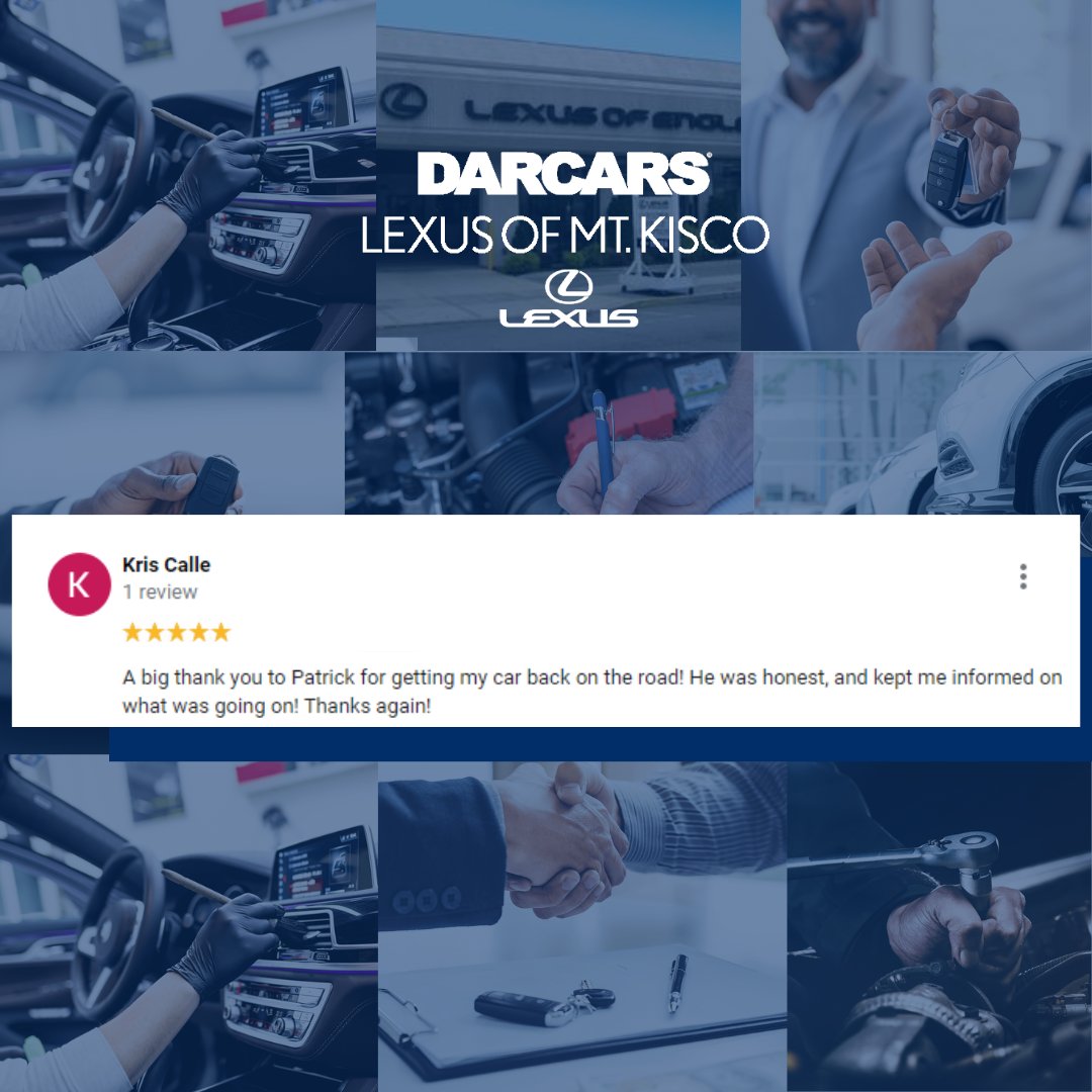 _lexusofmtkisco's tweet photo. Read what some of our customers are saying about their DARCARS experience. https://t.co/k68no4s1VW