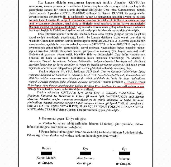 Alparslan Hocama 1 ay telefon yasağı getirildi.
Gerekçeyi buyrun sizde okuyun..

Asıl konu Hocamın konuşması değil konuşmanın bizler tarafından paylaşılmasıdır.
Ama saniye hesabı tutularak fatura hocama kesilmiştir. 

AlparslanHocaya TelefonYasağı
#AlparslanHocayaÖzgürlük