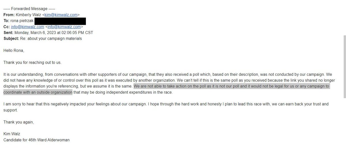 (1/7) Kim Walz says she doesn’t coordinate with corporate &amp; real estate PACs smearing <a href="/clayfor46/">Neighbors For Angela Clay</a> because it's illegal to do so. But she's telling them what to say on her own website. She knows what they’re doing, because she’s asking them to do it 🧵