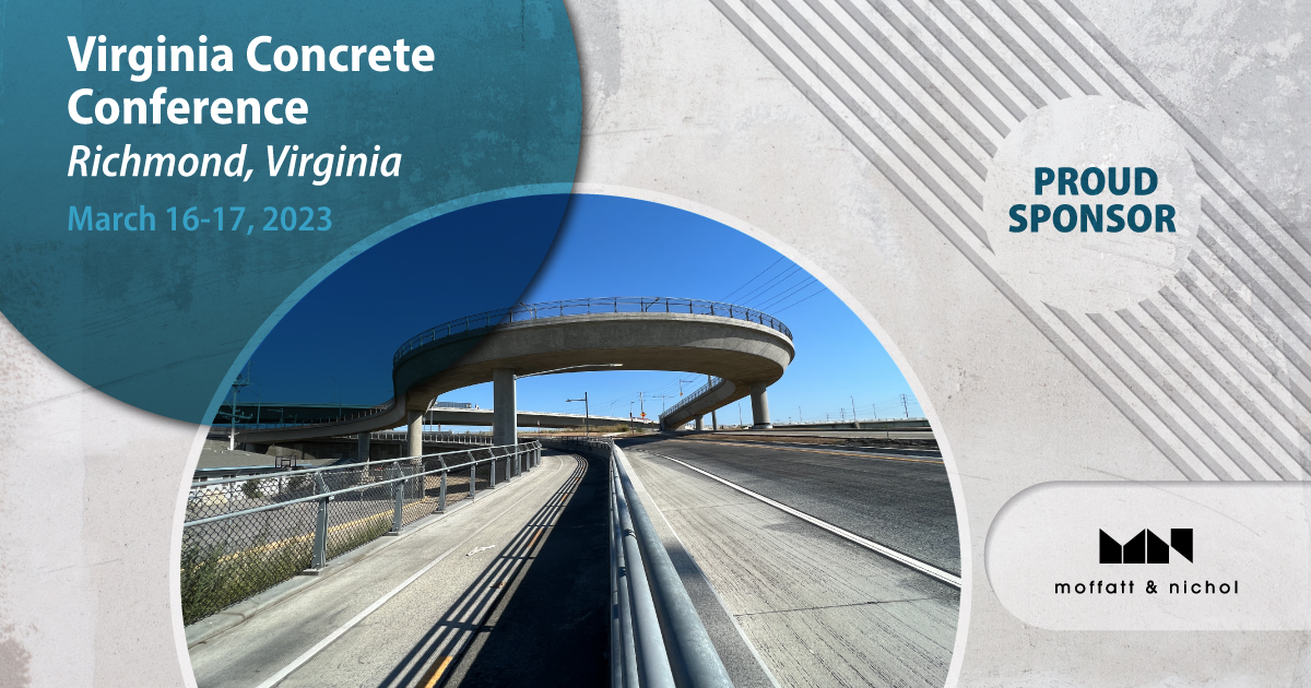 moffattnichol's tweet photo. Moffatt &amp; Nichol is a proud sponsor of the Virginia Concrete Conference. Industry and government experts will present the latest developments in concrete, pavements, and bridges. We hope to see you there!

#CreativePeoplePracticalSolutions #concrete https://t.co/gJAgXTs4ql