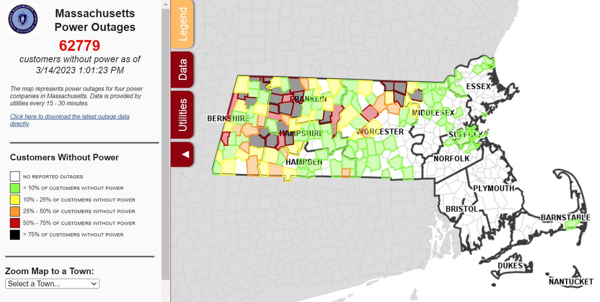 Frank Nocera on Twitter "[115 pm] Power outages earlier confined to