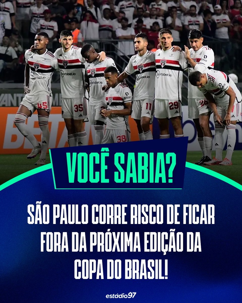COPA DO BRASIL 2024

A competição do próximo ano nem começou, mas já dá o que falar. Isso porque muitos times tradicionais do futebol brasileiro podem ficar fora da próxima edição. São Paulo, Corinthians, Santos e Botafogo são exemplos de clubes que podem ficar de fora.
