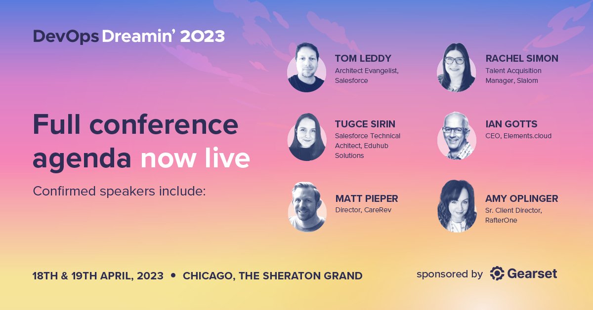 Gearset on Twitter "The agenda for DevOps Dreamin’ Chicago is live