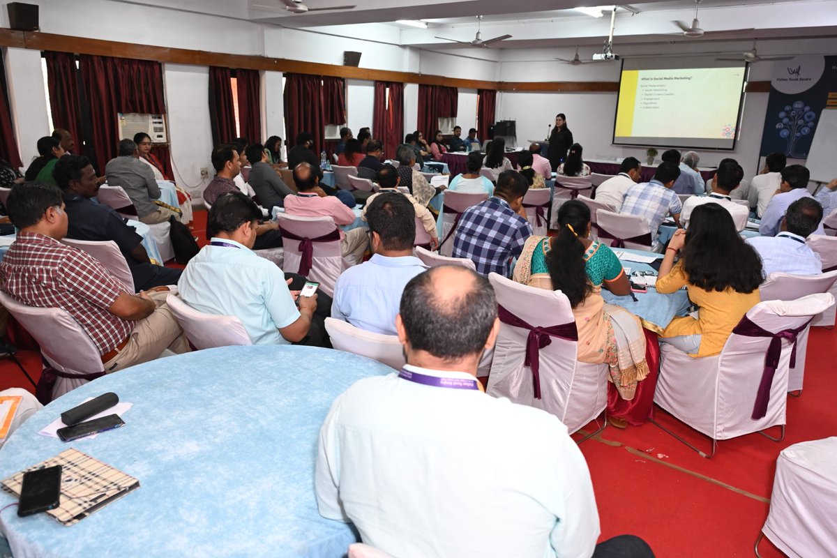 VYKIndia's tweet photo. .#1/4: The second day of #ICTTools & #Techniques training commenced with Ms. Reva Moghe, Communications Lead of Project @Parag - An initiative of @tatatrusts , facilitating a #session on the effective use of #social media as a #communication tool. https://t.co/OR28c0csey
