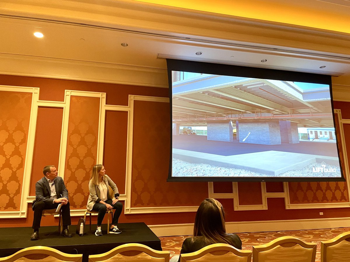 AllisonBroSco's tweet photo. @AGCofA Convention: Great conversation w/ Lindsey Rem @bartonmalow &amp; @JimLynchADSK @ADSK_Construct talking about ways Barton Malow is transforming for the next 100 years, w/ #LIFTBuild, #data, #contech, #platform and #changemanagement https://t.co/i7Q4XoxH6f