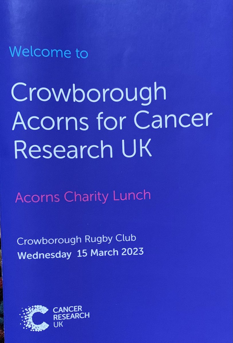Looking forward to Acorns Charity Lunch tomorrow with speaker Dr Melanie Flint. #Crowborough