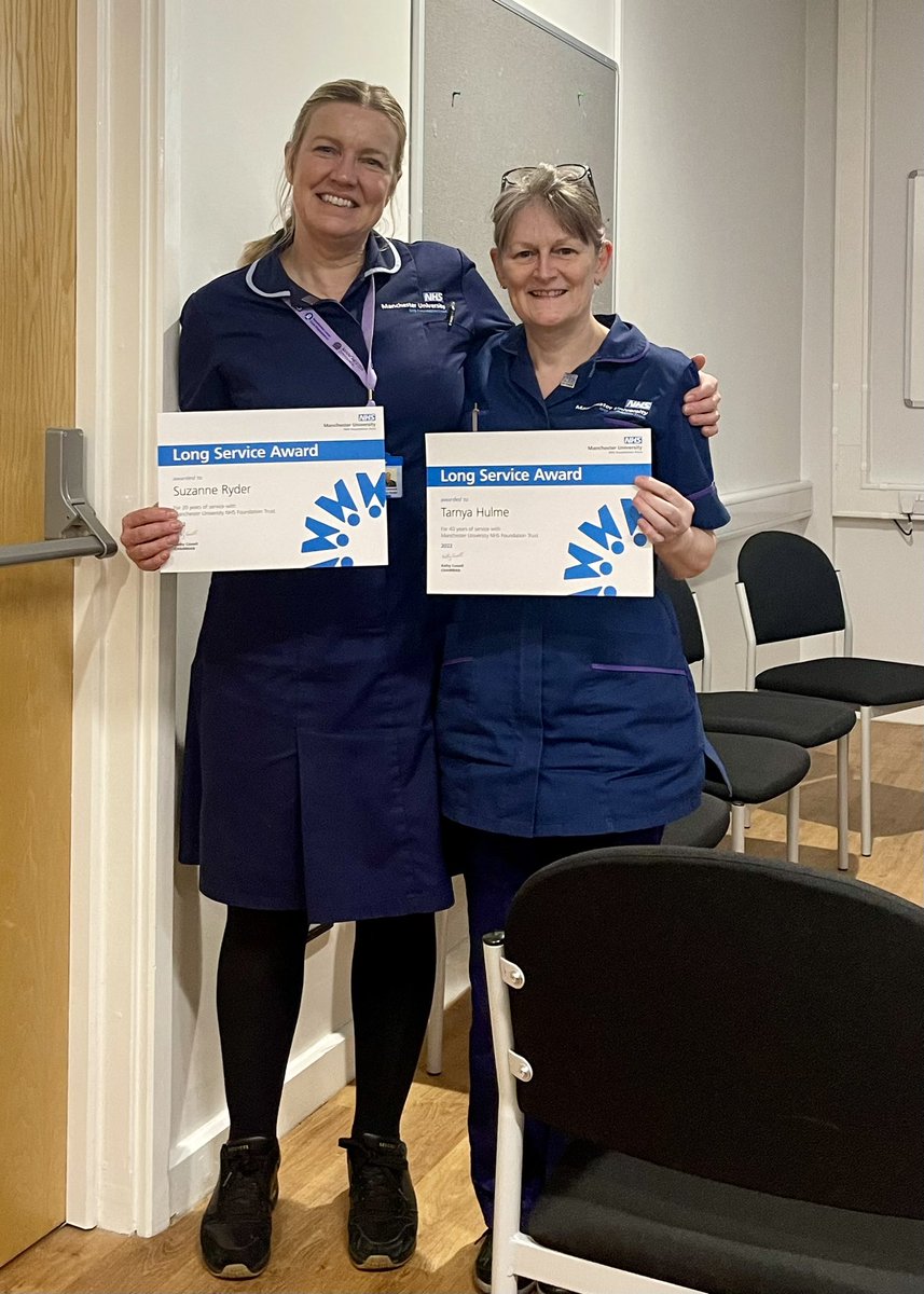 teamryders's tweet photo. What a wonderful afternoon collecting our long service awards ❤️🌈 20 years for me and 40 years for Tarnya  @HulmeTarnya @MFTnhs 🌈❤️ thank you 🙏🏼 @mcrlco https://t.co/7Sjre7SAsP