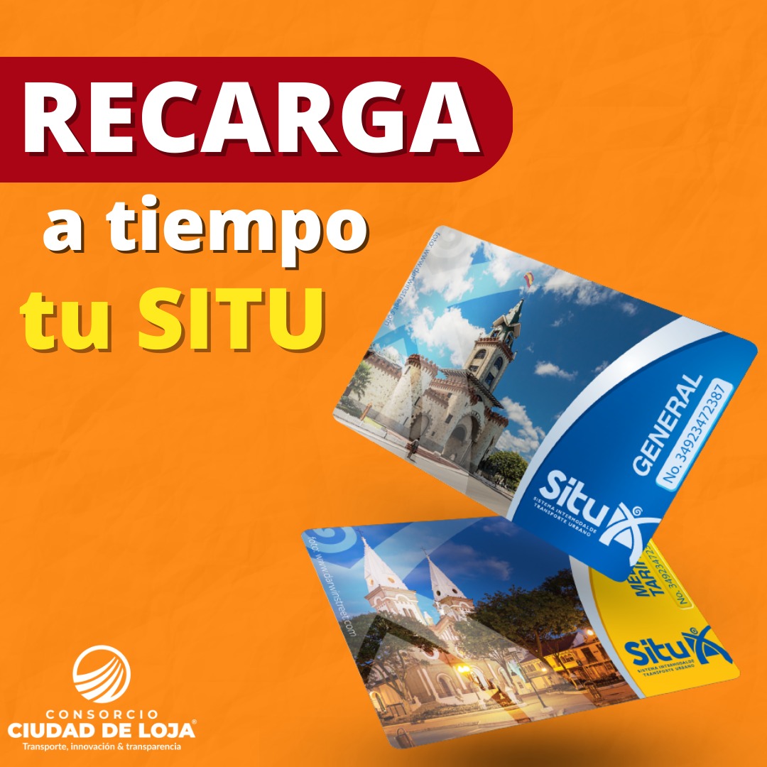 Planifica tus viajes🚐 y recarga con tiempo😎.
.
.
#TransporteUrbanoLoja #BusesLoja