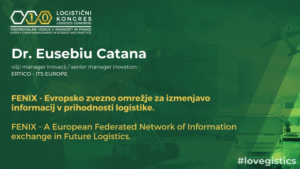 FENIX_LogistiX's tweet image. On 5-7 April, FENIX project coordinator, Dr Catana will attend the 2023 Logistics Congress planned in Portorož, Slovenia. 
Mr Catana will be a keynote speaker and will present the #FENIXproject and its role in the North Adriatic area. 👇 fenix-network.eu/event/fenix-co…

#fenixnetwork