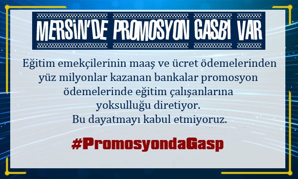 Bu ülkede en kolay şeylerden biri öğretmenlerin/eğitim emekçilerinin ekonomik haklarını gasp etmektir. Hükümet gasp ediyor, bankalar gasp ediyor, TÜİK gasp ediyor,ev sahipleri gasp ediyor.. Bu gasp düzenine karşı eğitim emekçileri birlesmelidir #PromosyondaGasp