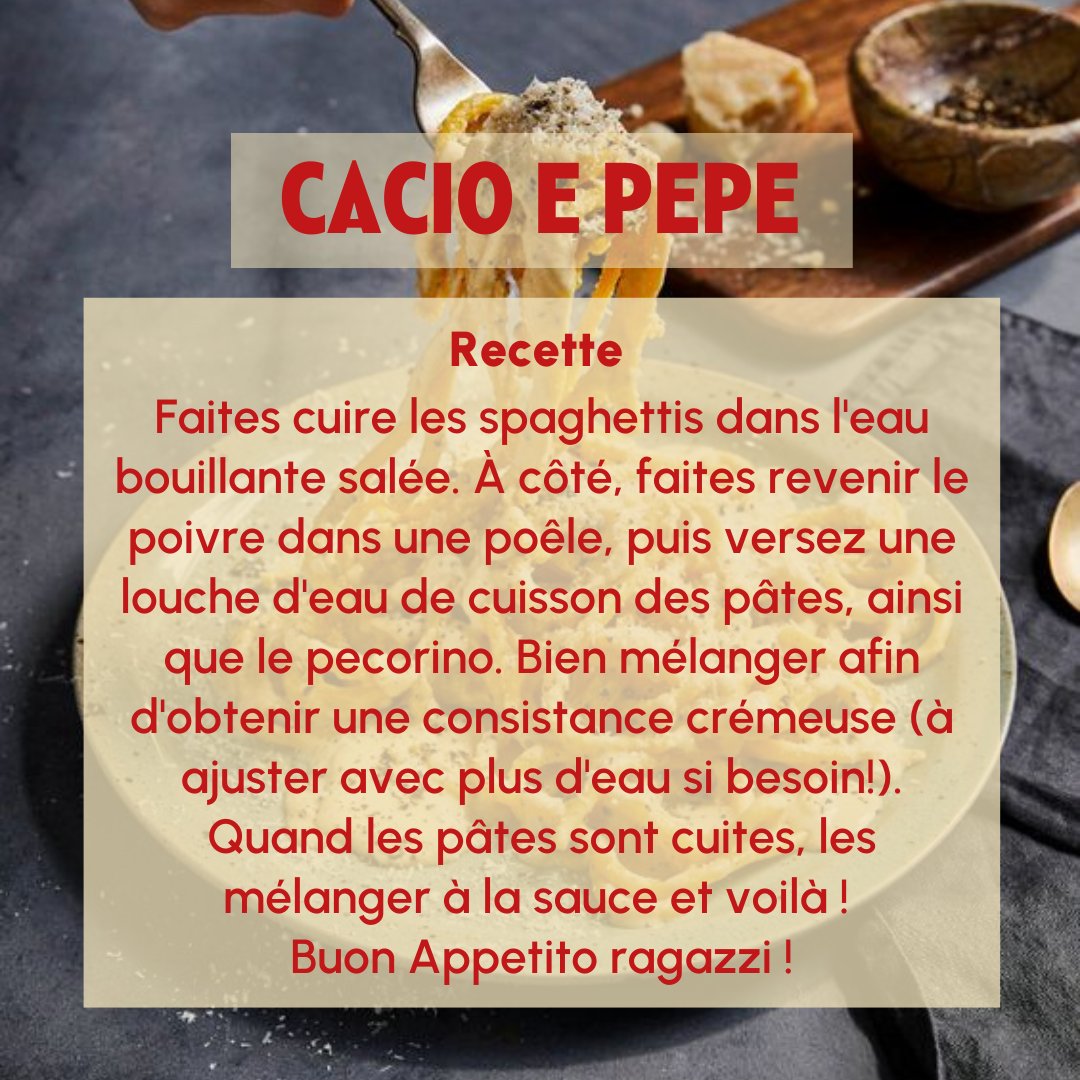 Alcoool1's tweet photo. BUON APPETITO ! 🍽 #1 

Première édition des recettes de la Nonna : anti-gueule de bois, simples, réconfortantes et bien cheesy, les indémodables Cacio e Pepe ragazzi ! 

Parce que quoi de mieux qu'un gros plat de pâtes pour retrouver tous tes points de vie? Version un peu pimpée https://t.co/3xGDnqaMAU