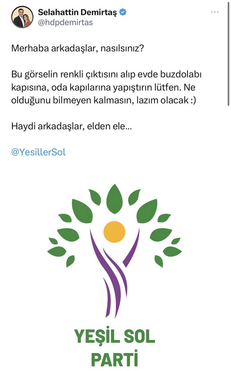 abdullah_balka's tweet photo. Selahattin başkan diyor
Ser seran ser çawan .
#YesillerSol
#hdpye https://t.co/4Hbd8l0Vrf