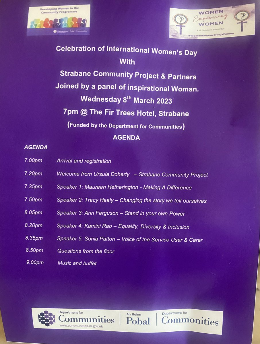 GrahamTrust's tweet photo. Belated thank you to Ursula &amp; #StrabaneCommunityProject for your invite to the #KathleenGrahamTrust to attend Strabane’s first ever #InternationalWomansDay event last week. A truly inspiring &amp; empowering session &amp; massive well done to all the contributors 👏👏 https://t.co/3BwrVRLedb
