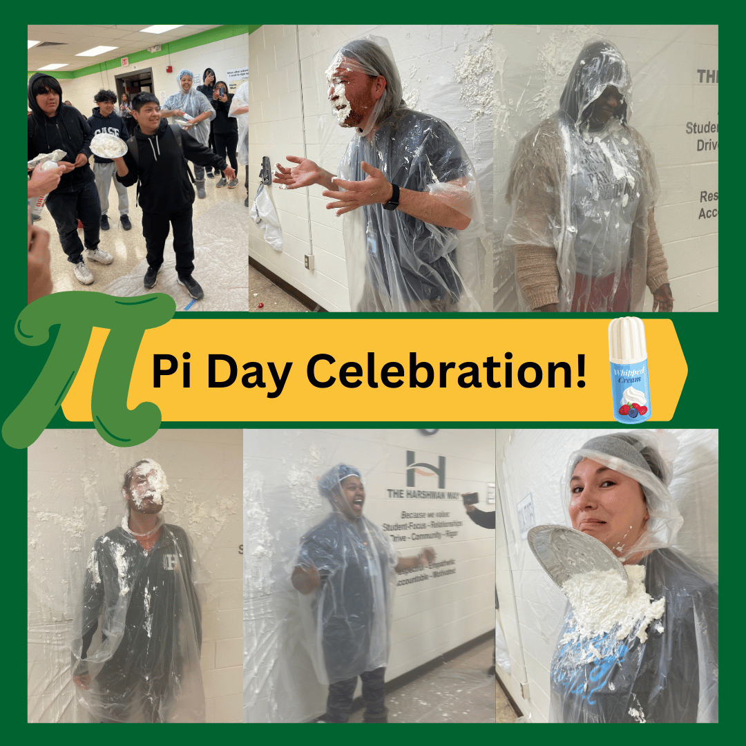 Our Notre Dame teachers got pied for pi day! Happy 3.14(1592....)