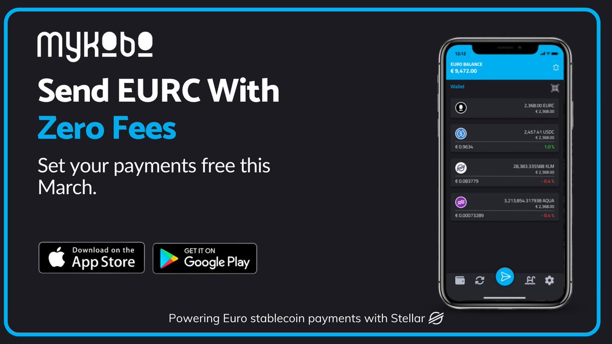 EURC Is Now More Accessible to a Wider Audience 🌐

By removing fees, sending $EURC becomes more accessible to a wider range of people who may not have previously considered using it. 

Download the app today and easily access EURC: mykobo.co

#BuiltOnStellar