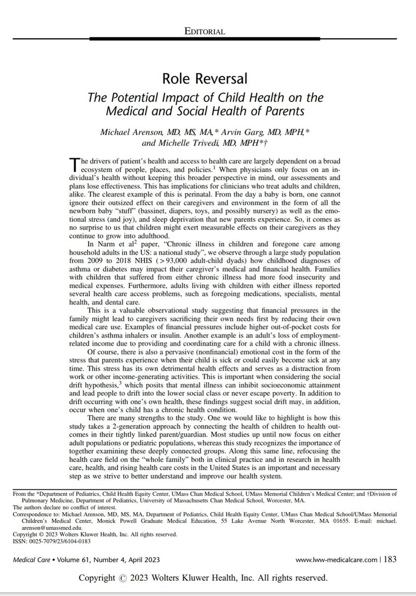 BradyOlsonMD's tweet photo. A group of pediatricians wrote an editorial in response to our research group's recent publication. Exciting to see people reading/appreciating our study https://t.co/So55gMmtXN