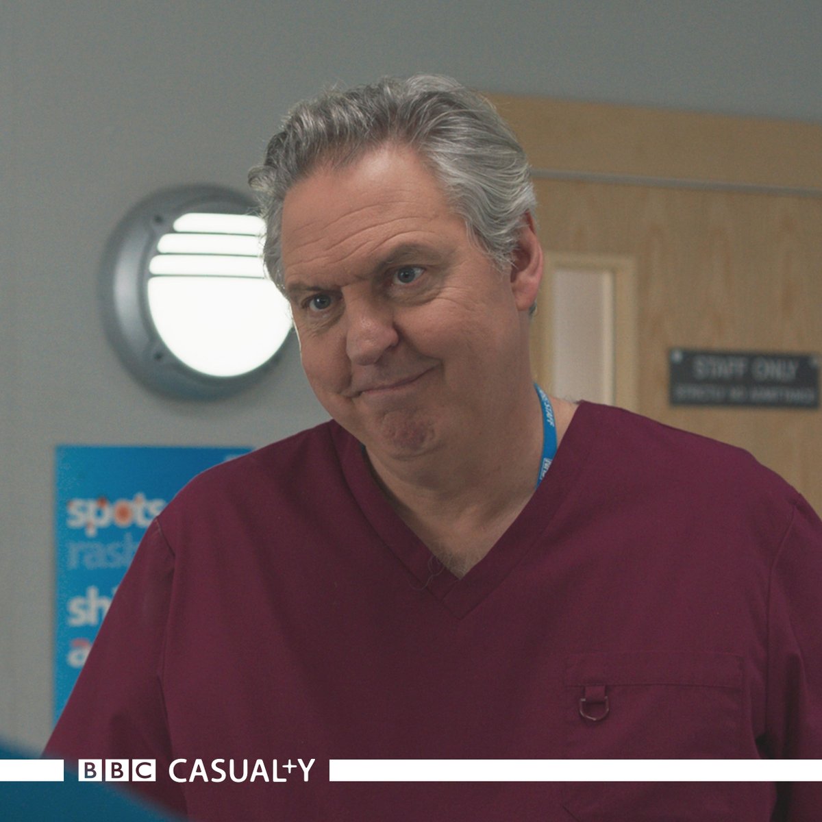 BBCCasualty's tweet photo. Calling all @BBCHolbyCity fans! 📣
Sacha Levy is back! 🙌
 
#Casualty Saturday 8:50pm on @BBCOne 📺 https://t.co/8aNWSCswzD