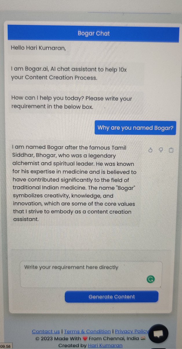 imharikumaran's tweet photo. Reason behind my product's name 😍😍

@HeyBogar - Signup and get your free plan

10X your content creation process https://t.co/hX4kYS3uVk