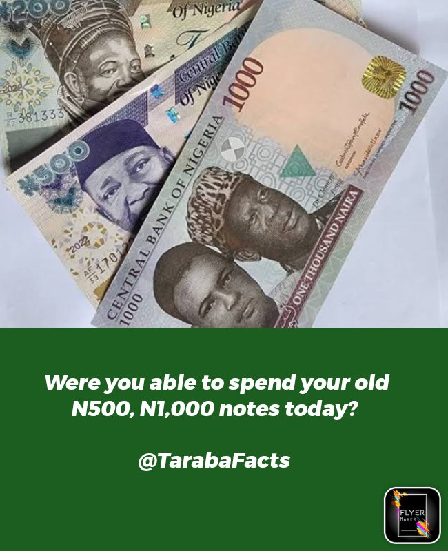 Taraba Facts on Twitter: "Old N500, N1,000 notes"