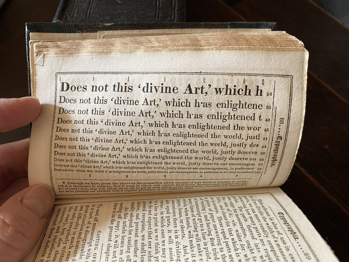 StephKimbro's tweet photo. And I thought printing 4-up was going to be a challenge. 

Typographia, or the Printers’ Instructor…with an elucidation of every subject connected with the art, by J. Johnson, 1824, two volumes. 
#printing #bookhistory #typography https://t.co/ollDZP7ci6