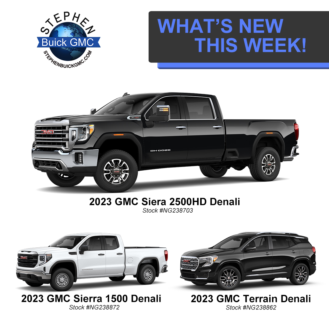StephenGMC's tweet photo. Attack of the Denalis! Swing by Stephen Buick GMC of Bristol to catch up on all that's new here, or visit us on our website and view it all from the comfort of your home!
-
https://t.co/8jzCv7d5Bz https://t.co/YEaU8TherY