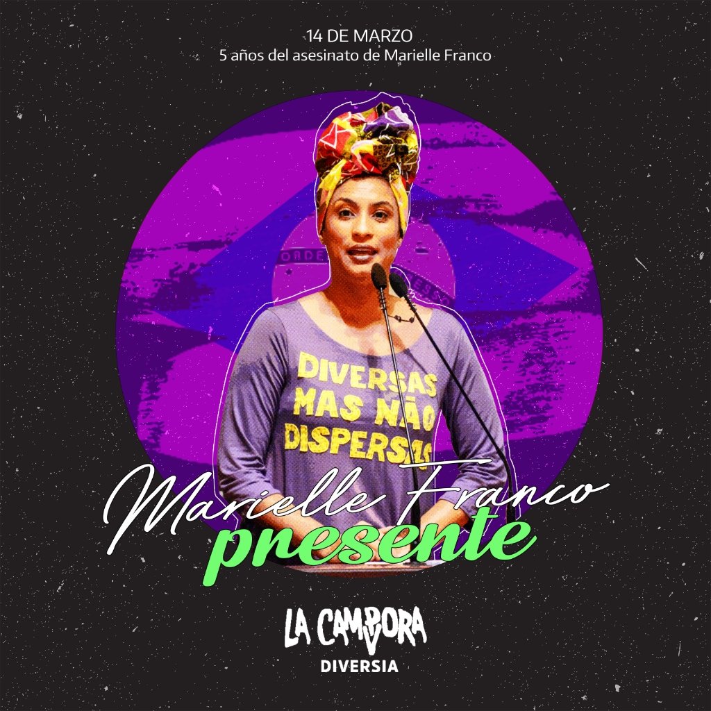 diversia_lc's tweet photo. A Marielle la mataron x ser una diversidad, mujer, feminista, negra y militante de la favela. No podemos ni debemos naturalizar la violencia política que recibimos x ser quienes somos y defender nuestros ideales.
Amor y organización para #TransformarloTodo ✌🏽🏳️🌈
#MariellePresente https://t.co/9cWsuArdC0