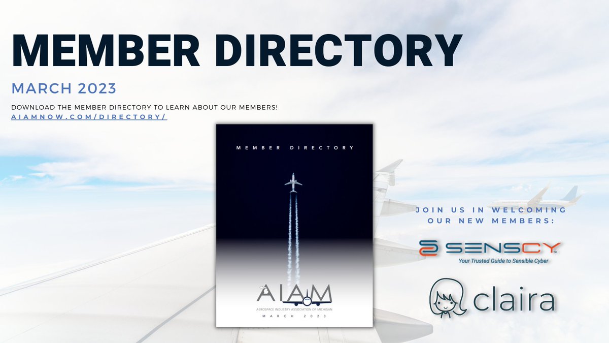 The March edition of the AIAM Member Directory has just been published! Go to aiamnow.com/directory/ to download the directory and get to know our new members: SensCy &amp; Claira!

Additionally, AIAM’s frequently updated membership database is available at aiamnow.com/membership-dat….