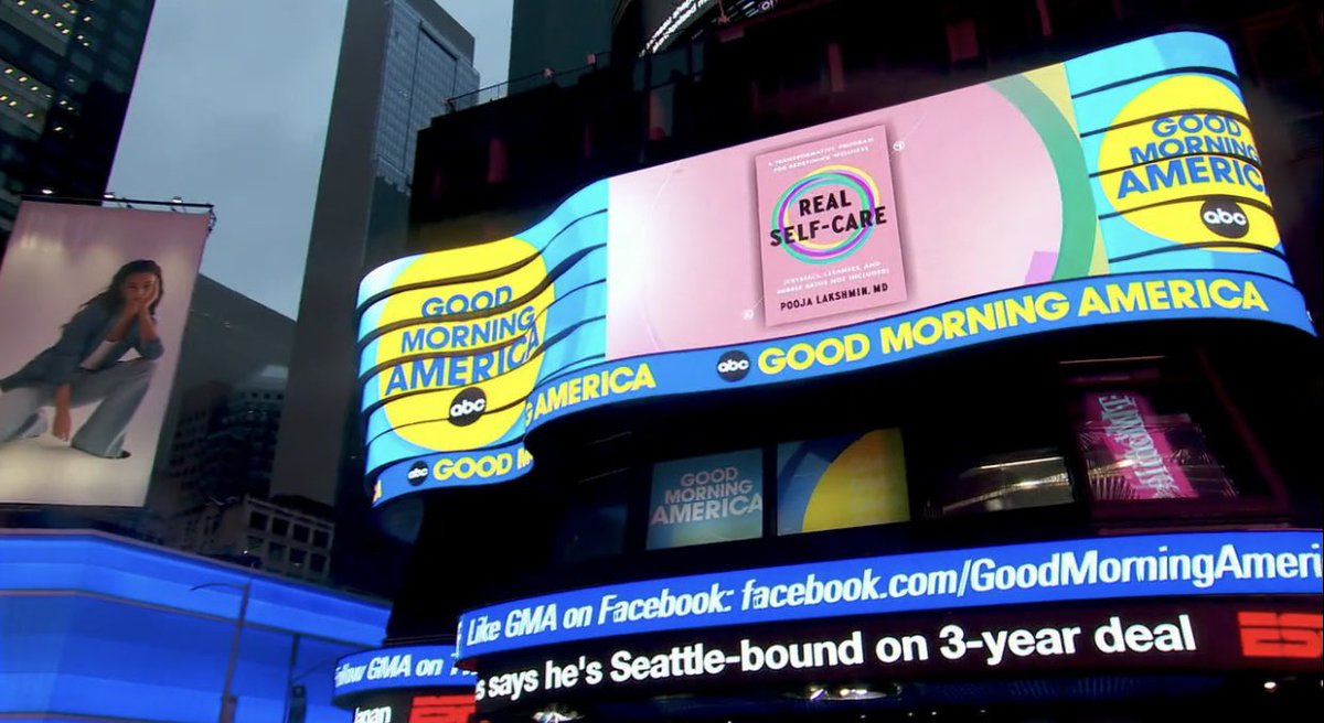 Pooja Lakshmin MD (@poojalakshmin) on Twitter photo REAL SELF-CARE is out today ! And she made it to Times Square and <a href="/GMA/">Good Morning America</a>. REAL SELF-CARE is out today ! And she made it to Times Square and <a href="/GMA/">Good Morning America</a>.