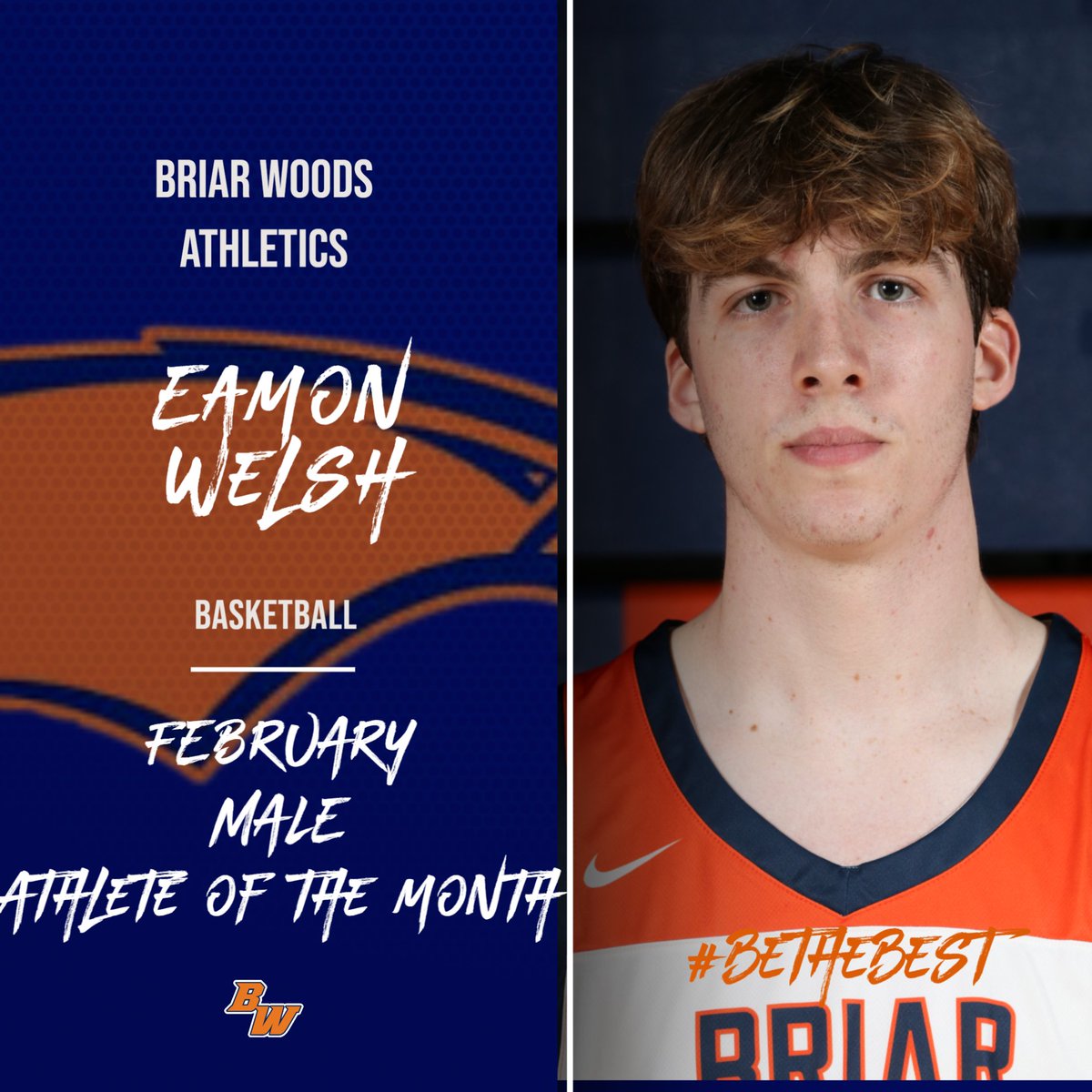 BWHSAthletics's tweet photo. Congrats to Senior Eamon Welsh.  In Feb, he led the BW boys’ basketball team in points per game (13.6), rebounds per game (7), assists per game (3.5), steals (1.5) and was second on the team in steals (1.2) and blocks (1.2).    He earned 1st Team All District honors. https://t.co/fWfe25Dv9h