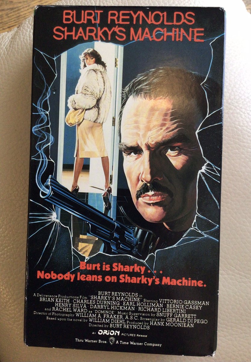 mcmariocuomo's tweet photo. Almost paid $3 to rent this online like a SUCKER! eBay’d the VHS for 5. #SharkysMachine https://t.co/XkBQZPMMr2