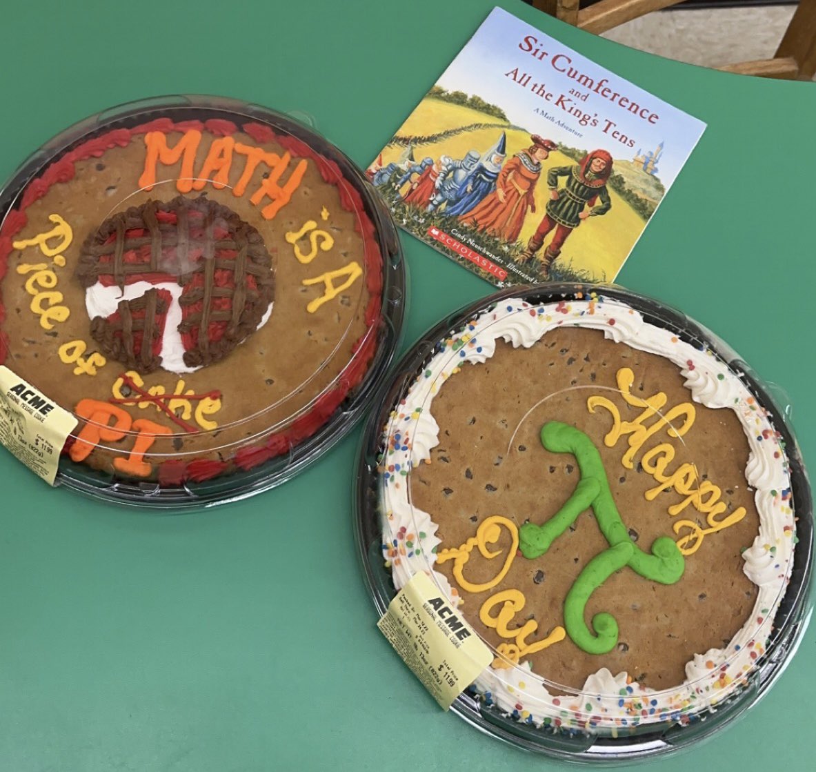 PI day isn’t complete without a cookie pie!!! Students also used their fraction knowledge to discuss “parts of the whole” and made this math teacher very happy!! @RPPrincipal