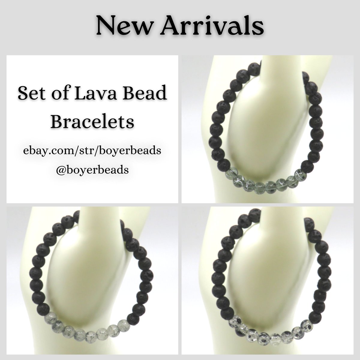 Set of Lava Bead Bracelets, Stretch Bracelets, Elastic Bracelets✨
Condition: New
Price: US $15.99
Available : 3
Available now at ebay.com/str/boyerbeads or facebook.com/boyerbeads
#jewelry #handmade #uniquegift #lavacollection #lavabracelet #giftshop #ebayseller #lava #bead