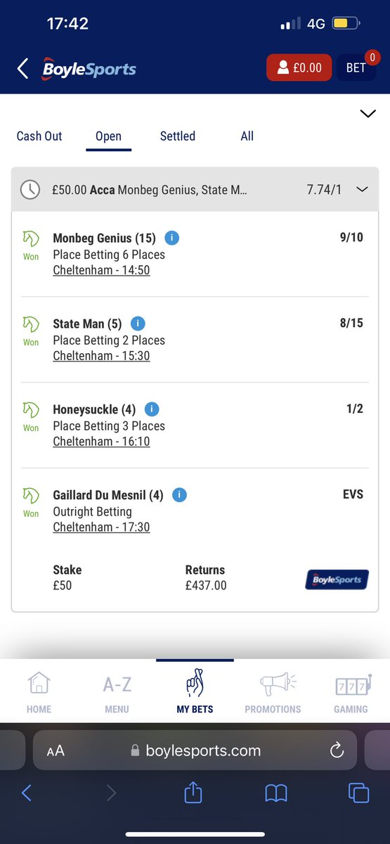 Wasn’t a particular fan of anyone enough to tip today, 1 winning acca for ! Jonbon let me down a fair bit
