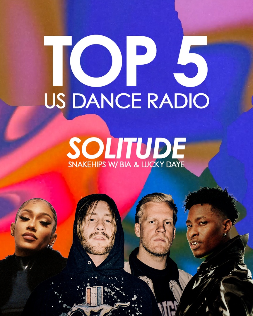 snakehipsuk's tweet photo. Hands up if your track just made the TOP 5 !!!!! Thanks to US dance radio and all the DJs for the airplay - and big up you guys for showing so much love for this track 🙏🏻 #solitude @BIABIA @iamluckydaye @helixrecs https://t.co/gBAwPFcOxm