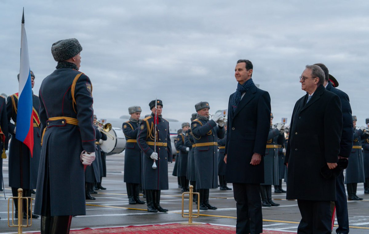IbrahimDSY1's tweet photo. President Bashar al-#Assad arrives in #Moscow this evening on an official visit to the Russian Federation, during which he will hold talks with Russian President Vladimir #Putin
His Excellency is accompanied by a large ministerial delegation. https://t.co/RRSsbGIcLP