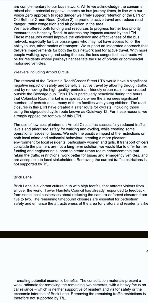 In the council's consultation on scrapping Livable Streets,  TfL were presented as being critical of the scheme when the complete opposite is true as this TfL letter now shows.

How were residents supposed to know the facts when <a href="/TowerHamletsNow/">Tower Hamlets Council</a> misrepresented key evidence?