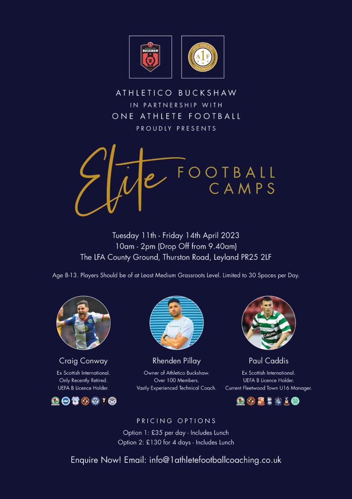 EXCITING NEWS…Looking for some top class coaching during half-term in April? Have a look at this and contact us for more info