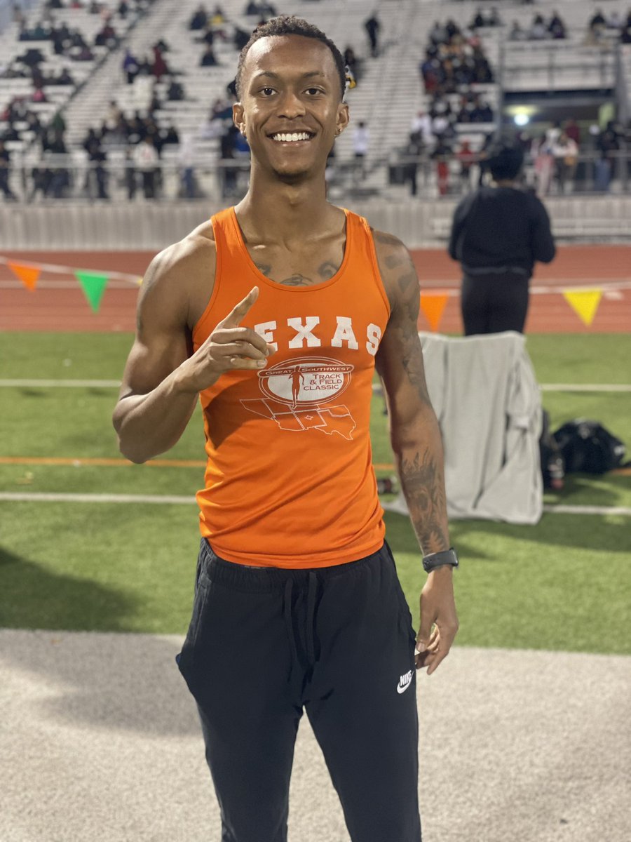 We 🫶🏾 to see our alumni doing great things! S/O to ‘18 AJ Jr. competing in his first outdoor meet of the season, finishing 2nd in the 400 Hurdles! AJ still holds #2 All-Time 300 Hurdle (38.1) time at MHS! #WAWG #WAWN #BurnItUp <a href="/CoachSowe/">Coach Sowe</a> <a href="/MHSLions/">McKinney High School</a> <a href="/McKISDAth/">McKinneyISD Ath Dept</a>