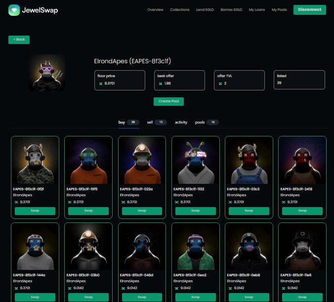 LionEscrow's tweet photo. #JEWELSWAP 2.0💎

First NFT peer-to-pool Lending Protocol,AMM marketplace in @multiversx🔥⚒

Trade, Earn, Lend, Borrow with NFTs, #EGLD💰

#Giveaway⏳72hrs
🎁Prize: 0.5 EGLD

RULES📋
1️⃣Follow @elrondpunks @kimura668
2️⃣Like❤️RT, Tag 3 Frens
3️⃣List min. 1 NFT @👉https://t.co/lAnbskZ9KN

 #multiversX #multiversXNFTs @jewelswapx