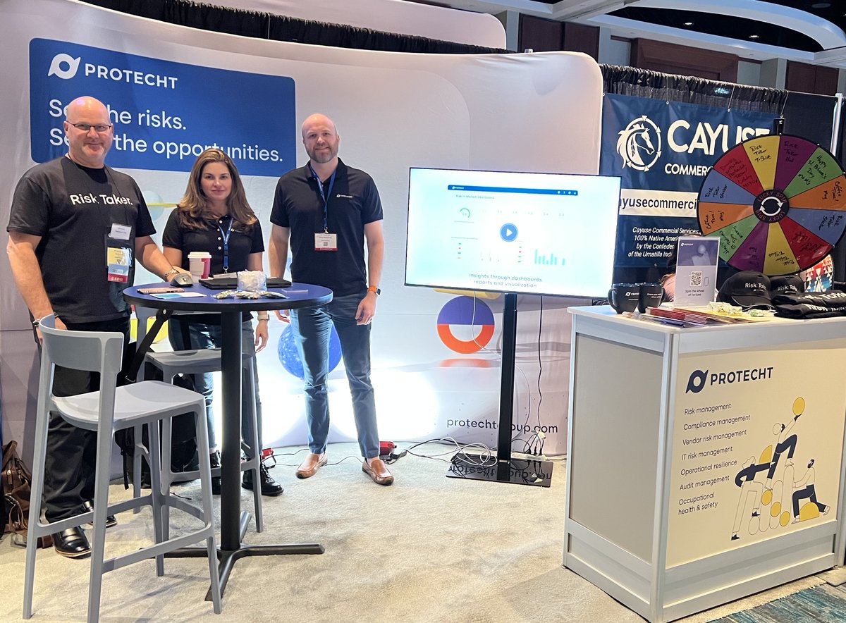 Protecht_Risk's tweet photo. It's been a delight to meet with #businesscontinuity experts as a sponsor of #DRJSpring this week. Thanks to all who stopped by our Protecht booth to show you're a Risk Taker and share how you're helping build operationally resilient organizations! #riskmanagement https://t.co/Q7xA4OrtyQ