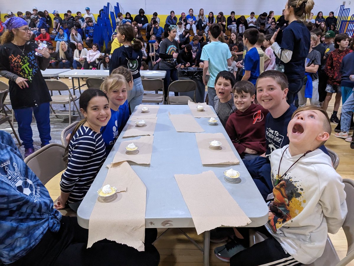 The pie eating contests have begun! #piDay2023 #TigerStrong
