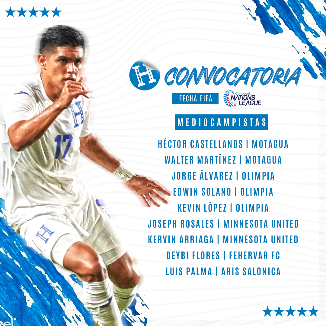 FFH_Honduras's tweet photo. ✅CONVOCATORIA OFICIAL DE #LaH🇭🇳

🔥Los convocados del 👤Profe @DiegoMartinV1 para la próxima fecha FIFA del mes de marzo en disputa de los juegos frente a @LaSelecta_SLV  🇸🇻 y por la @CNationsLeague ➡️ @CanadaSoccerEN  🇨🇦

#LaHsomostodos #FENAFUTH2023 https://t.co/UhUA8DefF7